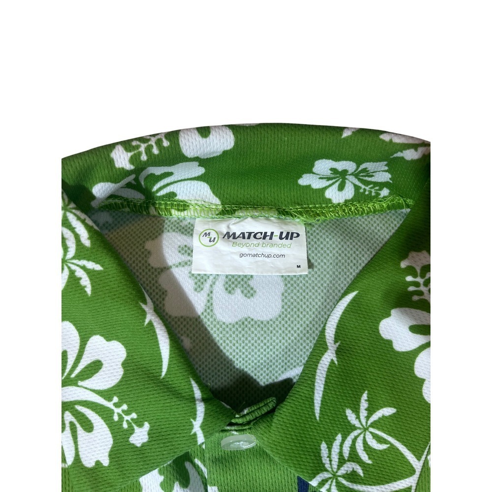 Match-Up Tampa Bay Rays MLB Hawaiian Shirt Green Floral Tropical Mens Medium - Picture 3 of 3